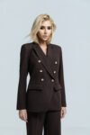 Conjunto Blazer Alfaiataria Marrom