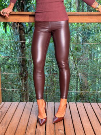 Calça Legging Yasmim Marrom Café