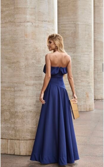 Vestido Midi Saia Assimétrica Azul - Foto 2