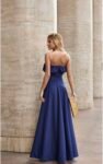 Vestido Midi Saia Assimétrica Azul