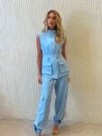 Conjunto Alfaiataria azul