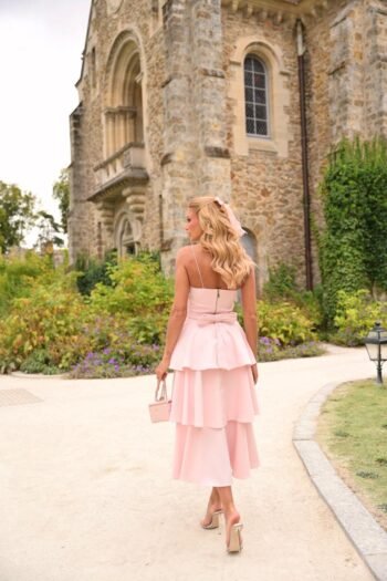 Vestido Verena Midi Assimétrico de Crepe Alfaiataria Amarelo Manteiga - Foto 2