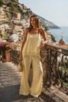 Conjunto Blusa e Calça em Linho Skazi
