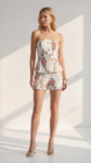 Corset Bordado Rosa Dahlia Floral