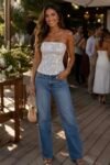 Corset Bordado Rosa Dahlia