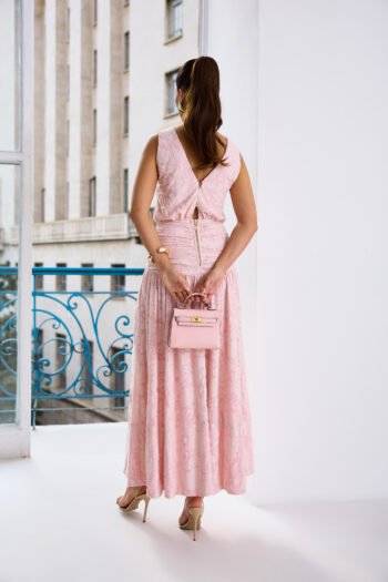 Conjunto New Chapter Midi em Crepe Rosa Candy - Foto 3
