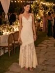 Vestido Maxi Midi Renda – Bege