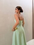 Vestido Midi Alça Amarração Detelhes Cut Out
