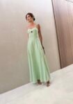 Vestido Midi Alça Amarração Detelhes Cut Out