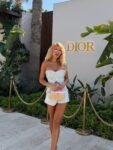 Vestido em Tule Estampado com Corset e Saia Assimétrica (cópia)