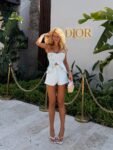 Vestido em Tule Estampado com Corset e Saia Assimétrica (cópia)