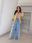 Calça Jeans Demin Renda