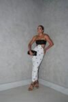 Vestido Midi Justo Com Busto Em Couro Sintético Moonlight