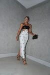 Vestido Midi Justo Com Busto Em Couro Sintético Moonlight