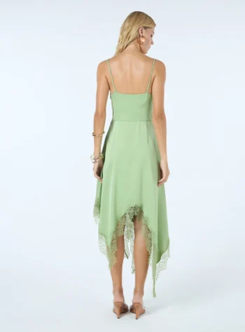 Vestido Curto Aplicação Renda - Verde Matcha - Foto 3