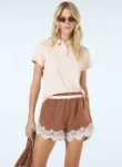 Conjunto Short Detalhe Renda – Terracota