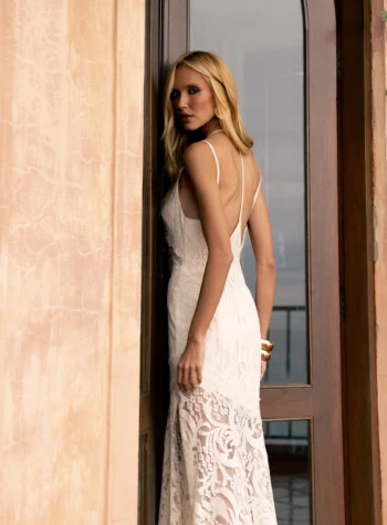 Vestido Maxi Midi Renda - Bege - Foto 2