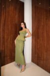 Conjunto Corset E Saia Verde Oliva