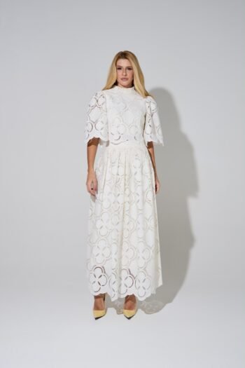 Conjunto Renda Bordada Off White