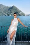Vestido Bordado Longo em Franjas