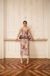 Conjunto Jacquard Blusa Peplum e Saia Midi