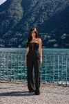Conjunto Corset em Renda com Calça Preto
