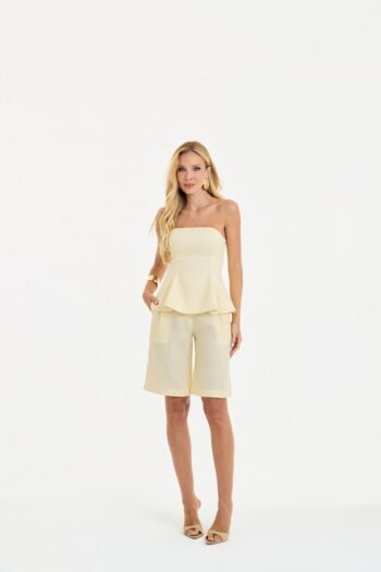 Conjunto Layla Blusa e Shorts Amarelo - Foto 2