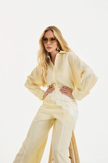 Conjunto Layla Calça e Camisa Amarelo - Foto 2