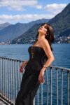 Conjunto Corset em Renda com Calça Preto