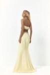 Vestido Longo Alfaiataria Bordado Amarelo