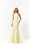 Vestido Longo Alfaiataria Bordado Amarelo