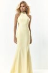 Vestido Longo Alfaiataria Bordado Amarelo
