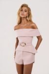 Conjunto 3 Peças em Crepe Alfaiataria Rose