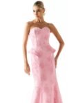 Vestido Longo Tomara que Caia Bordado Rosa