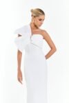 Vestido Midi Laço Escultural Com Broche Off