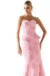 Vestido Longo Tomara que Caia Bordado Rosa