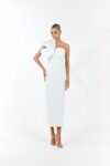Vestido Midi Laço Escultural Com Broche Off