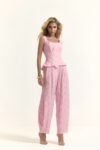 Conjunto Laise Com Corset E Calça Rosa