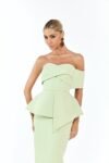 Vestido Midi Extruturado Verde Agua