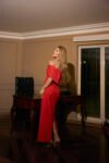 Vestido Midi Peplum Nula Ombro a Ombro vermelho (cópia)