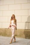 Vestido Midi Jacquard Peplum