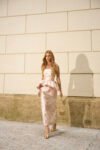 Vestido Midi Jacquard Peplum