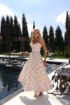 Vestido Camélia Midi Floral em Crepe Alfaiataria Premium
