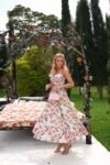 Vestido Midi Com Estampa floral Verde