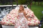 Vestido Midi Com Estampa floral Verde