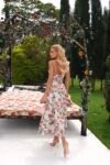 Vestido Midi Com Estampa floral Verde