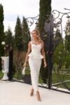 Conjunto Corset e Saia Midi Floral