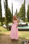 Vestido Midi Rosa Flores 3D