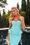 Conjunto Nat Midi Azul Turquesa em Crepe