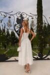 Vestido Midi Off Flores 3D